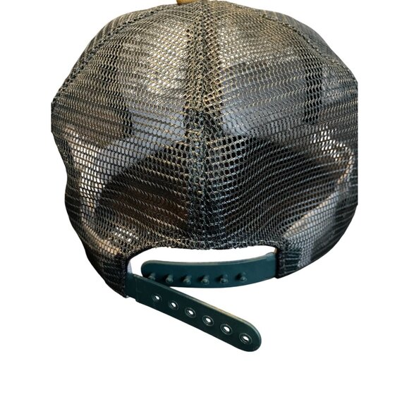 Oakland Athletics Baseball Trucker Hat Green & Yellow Large Mesh Snapback Cap - Picture 8 of 10